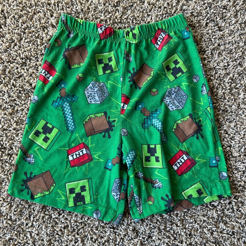 Green Minecraft Themed Shorts